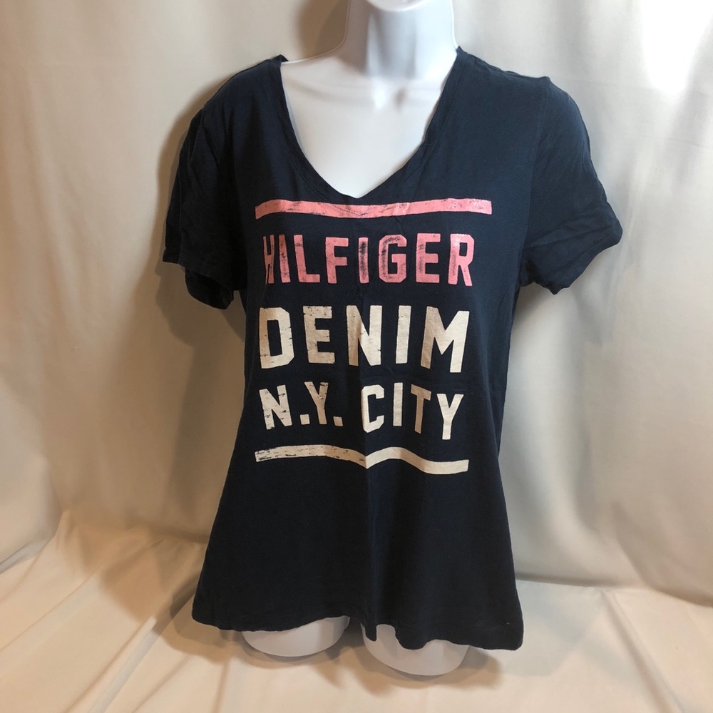 Tommy Hilfiger Navy Relaxed Fit Tee Size Medium